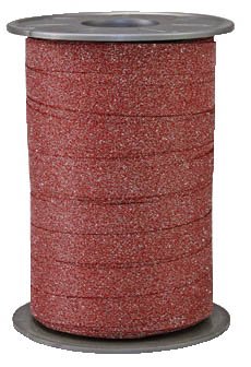 Ringelband - 10 mm x 100 m, Glitter rot