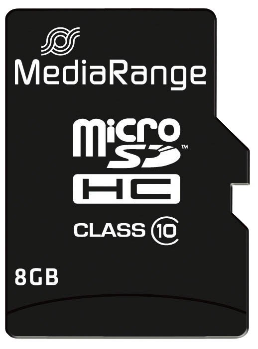 Micro SDHC Speicherkarte 8GB Klasse 10 mit SD-Karten Adapter