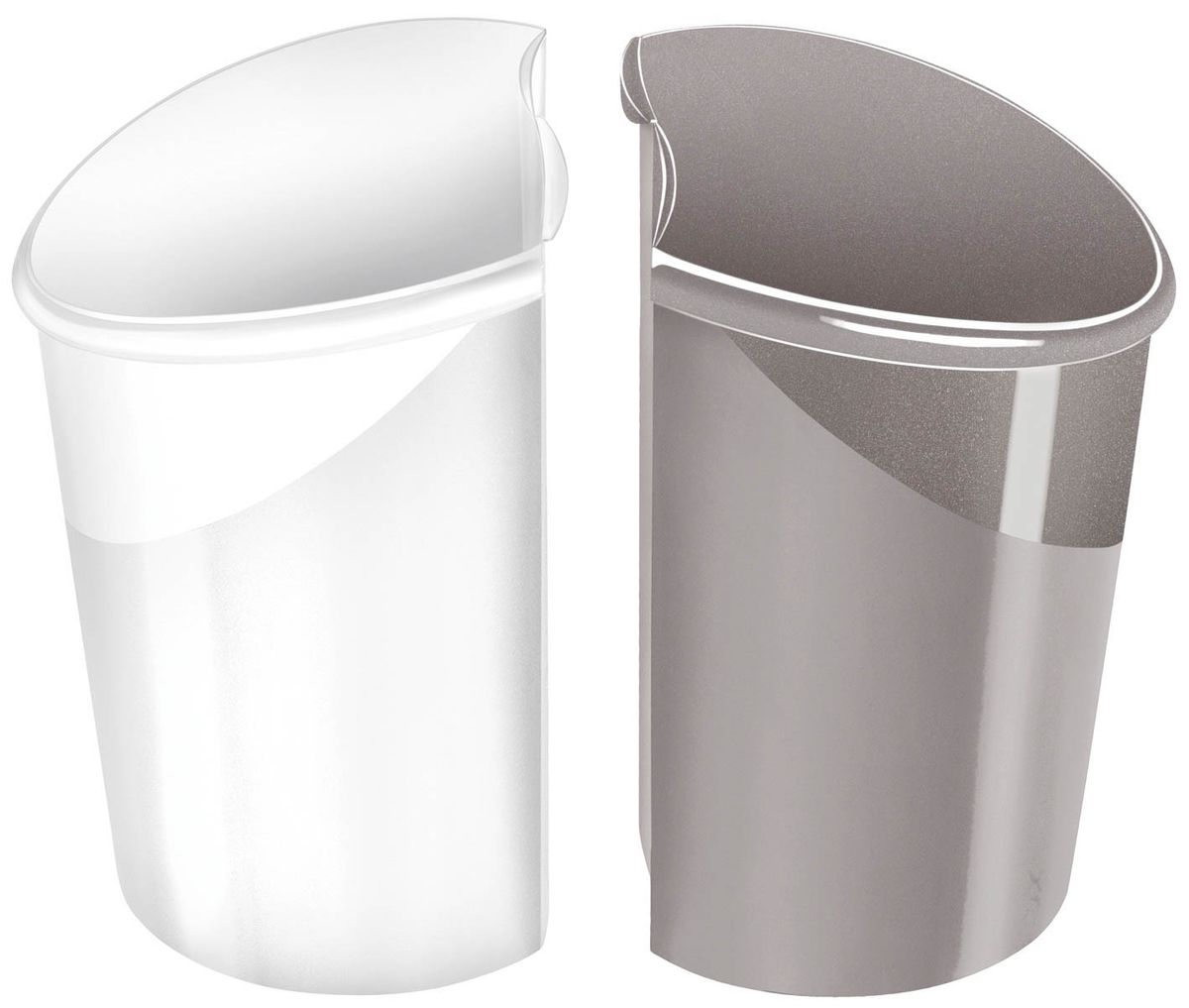 Papierkorb Ellypse - weiß, 15 Liter