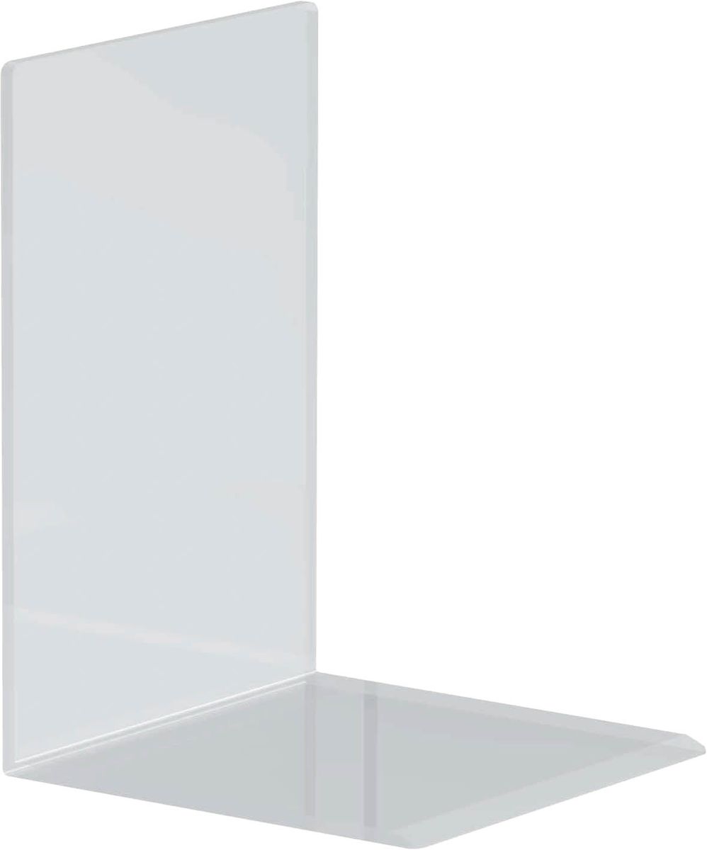 Acryl Buchstütze - 120 x 170 x 120 mm, glasklar, 2er Pack