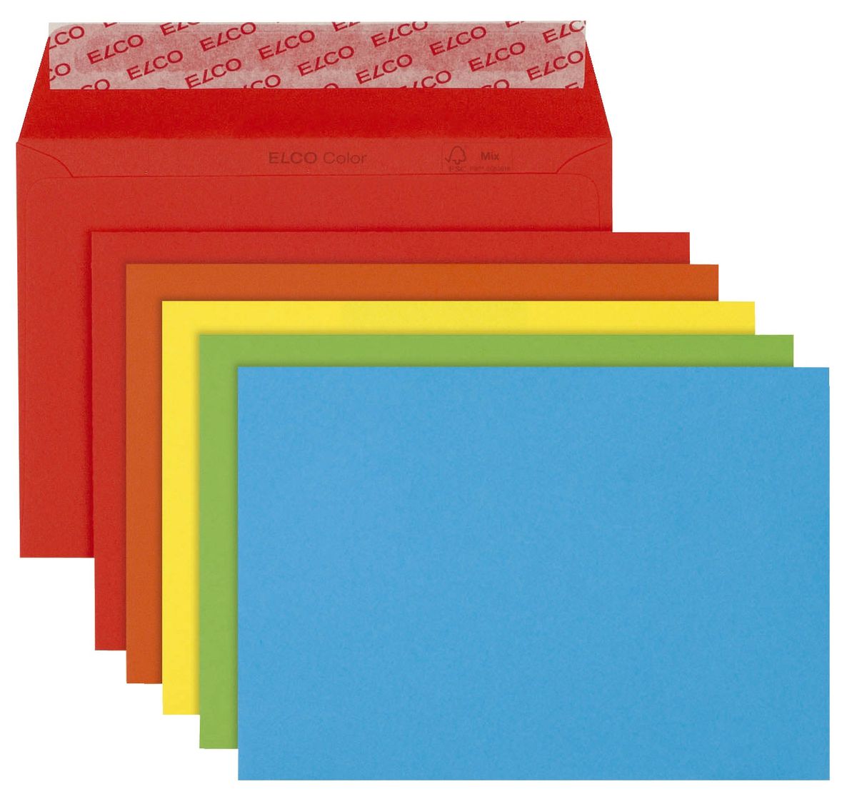 Briefumschlag Color - C6, Kleinpackung 20 Stück, 5 Farben sortiert, haftklebend