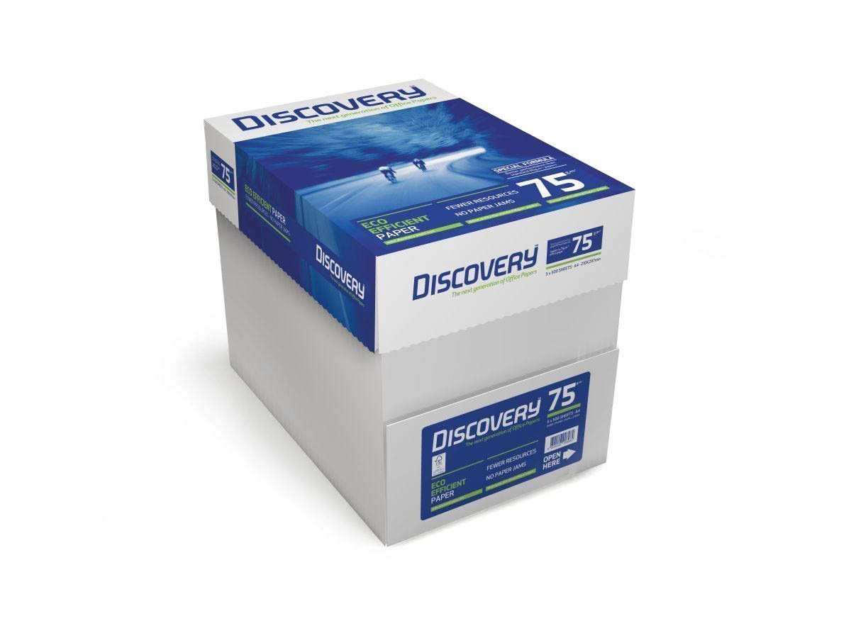 Kopierpapier Discovery - A4, holzfrei, 75 g/qm, weiß, 500 Blatt