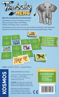 Kinderspiel - Tierbaby-Memo