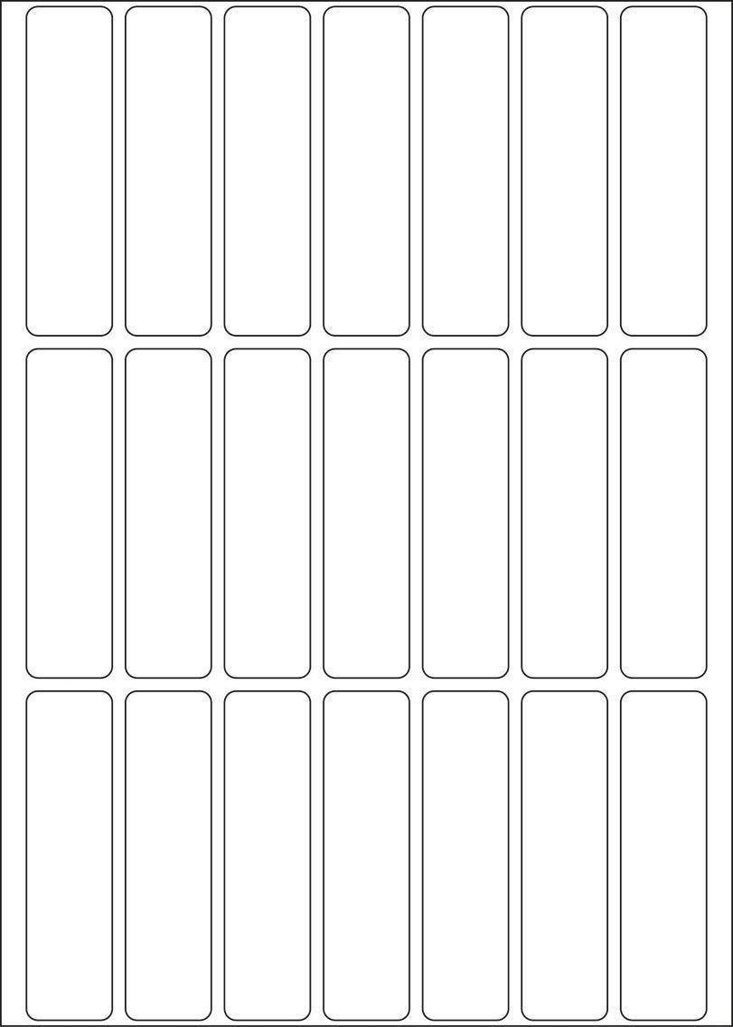 2370 Vielzwecketiketten - weiß, 13x50 mm, matt, 672 Stück