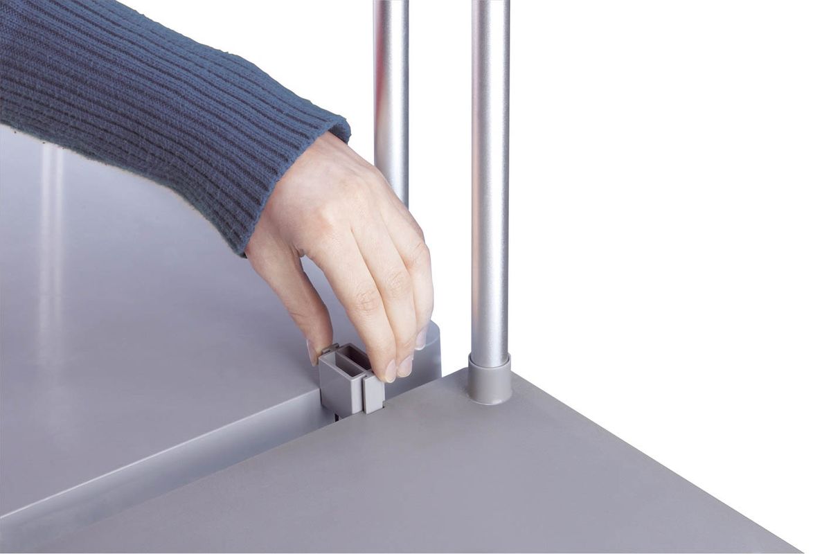 ProfiLine Müllsackständer XXXL - 120 L, grau, Aluminium-Rohgestell mit Klappdeckel