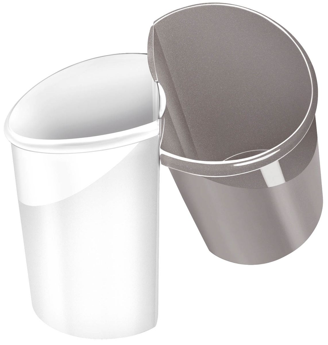 Papierkorb Ellypse - weiß, 15 Liter