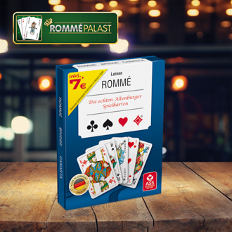 Spielkarten Doppelrommé (Leinenqualität, in Stülpschachtel)