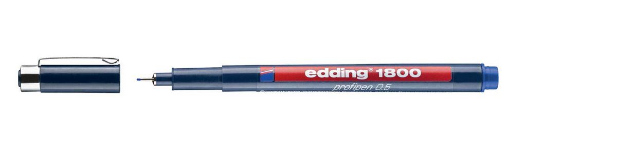 1800 Faserzeichner profipen - 0,5 mm, blau