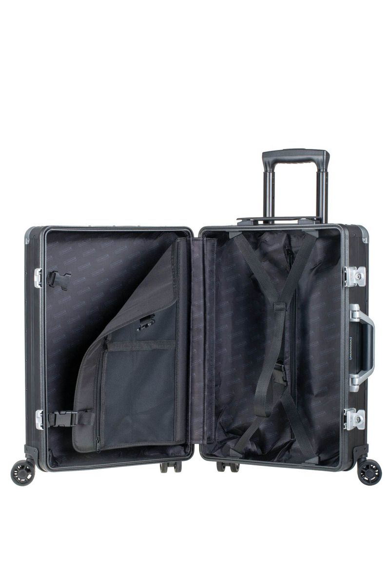 Reisetrolley Orbit - 40 x 55 x 20 cm, Aluminium, schwarz matt