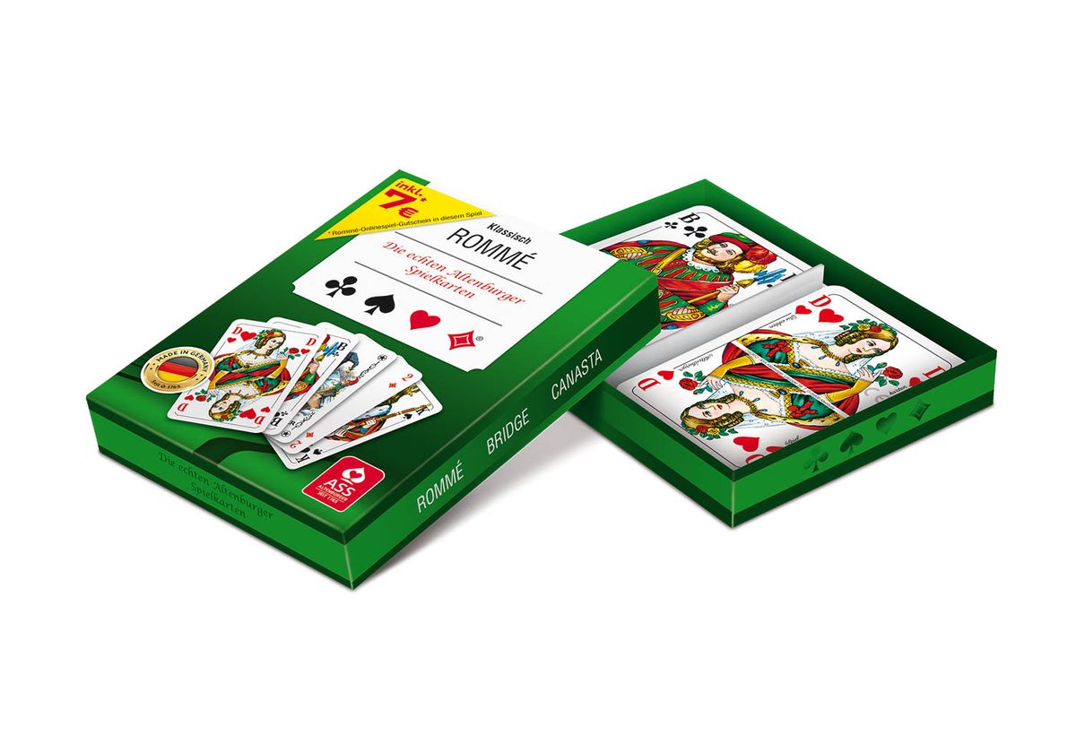 Spielkarten Rommé-Canasta-Bridge (in Stülpschachtel)