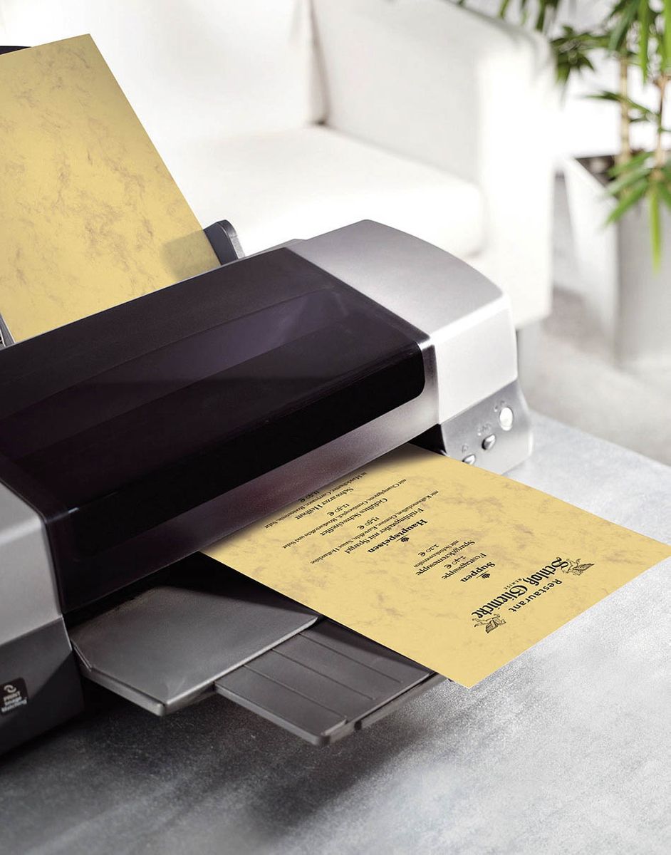 Marmor-Papier, sandbraun, A4, 200 g/qm, 50 Blatt
