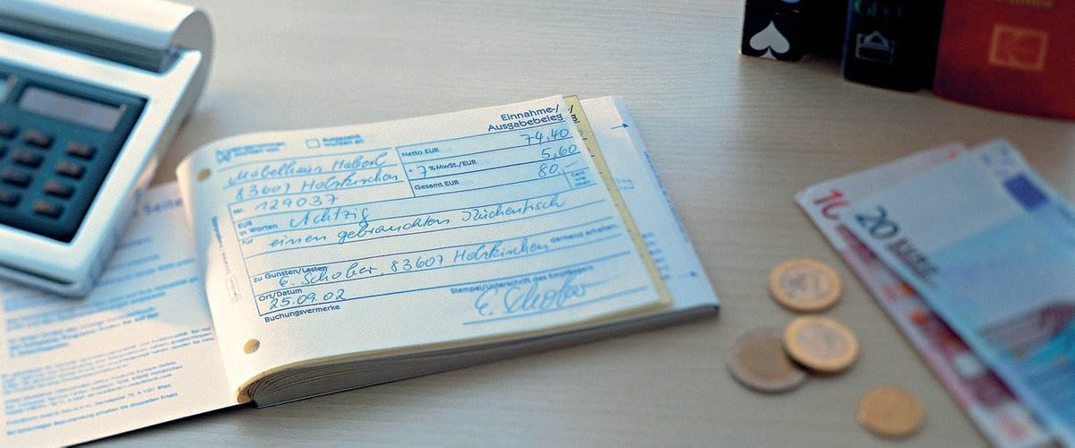 1205 Einnahme-/Ausgabebeleg, DIN A6 quer, fälschungssicher, 50 Blatt, weiß