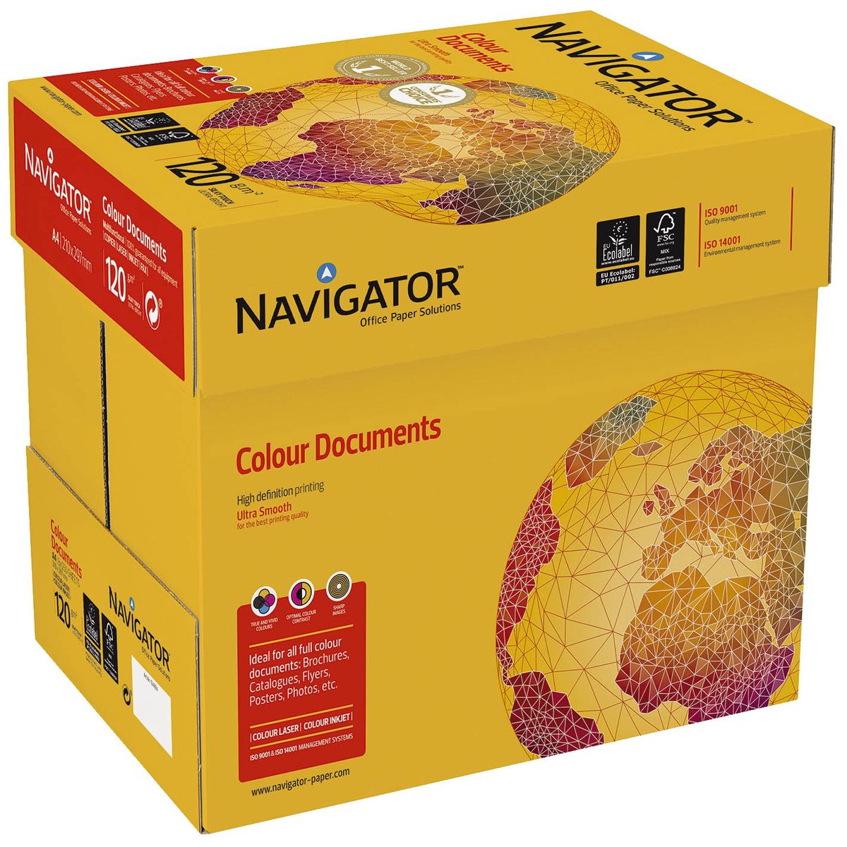 Colour Documents - A4, 120 g/qm, weiß, 250 Blatt
